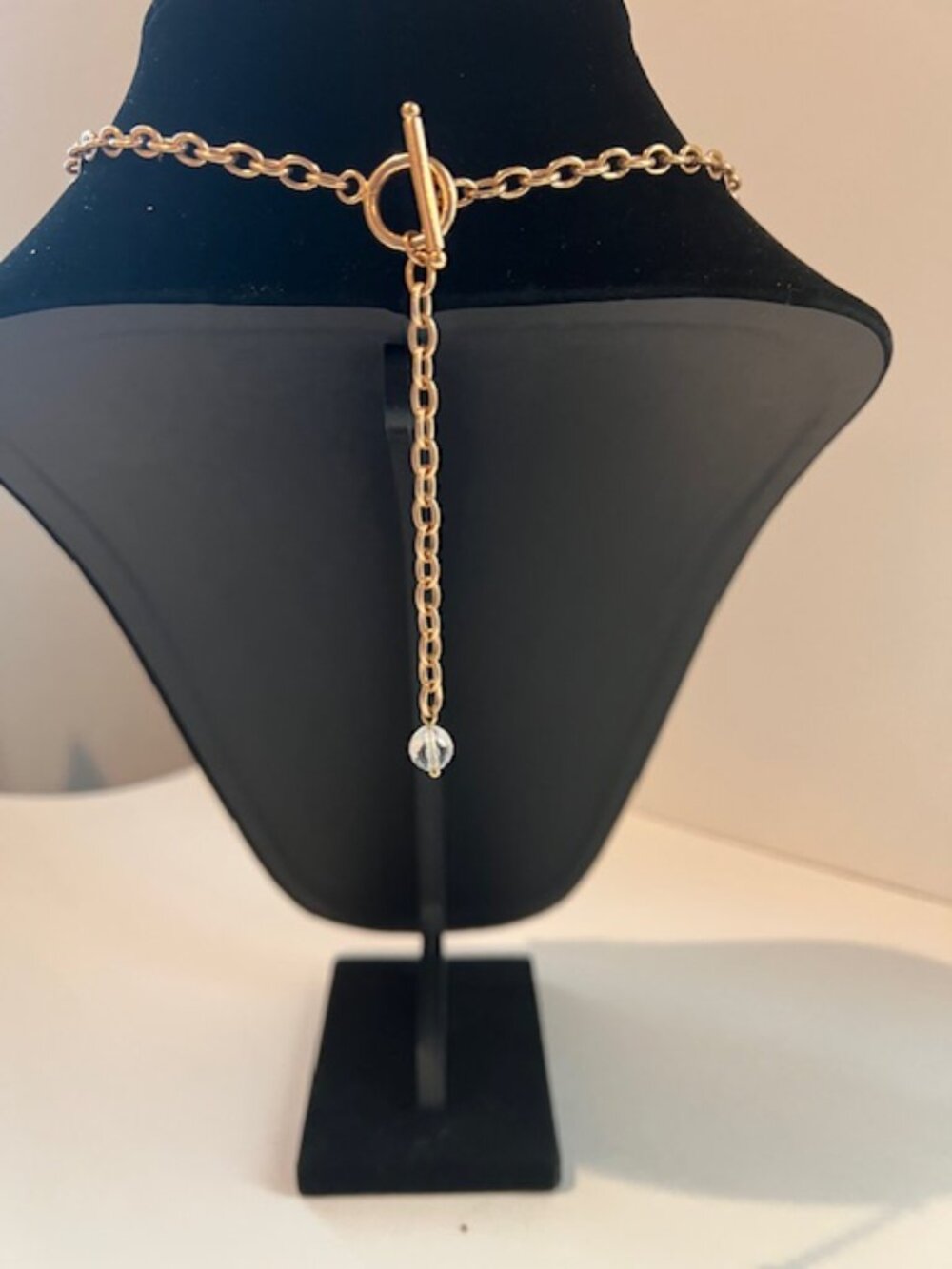 Katia Designs Gold Toggle Choker "Believe" Cross Charm - NWOT - Picture 2 of 4